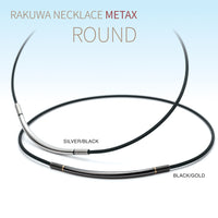 PHITEN RAKUWA NECKLACE WITH METAX ROUND 50cm